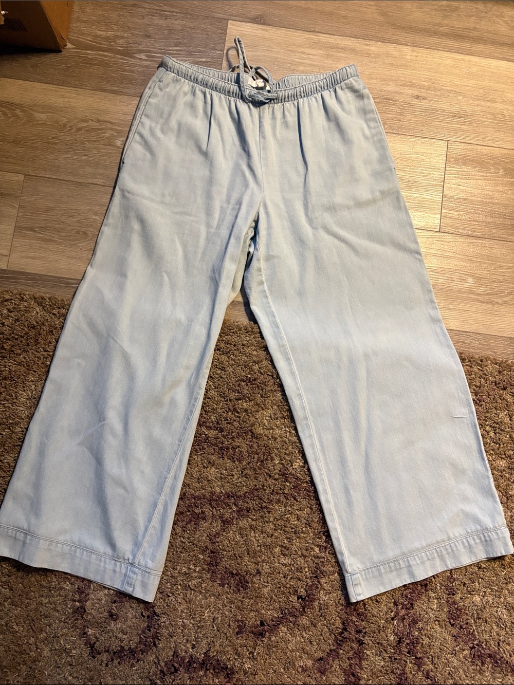 Women’s ALTERED Light Blue cotton  Pants - Soft Drawstring